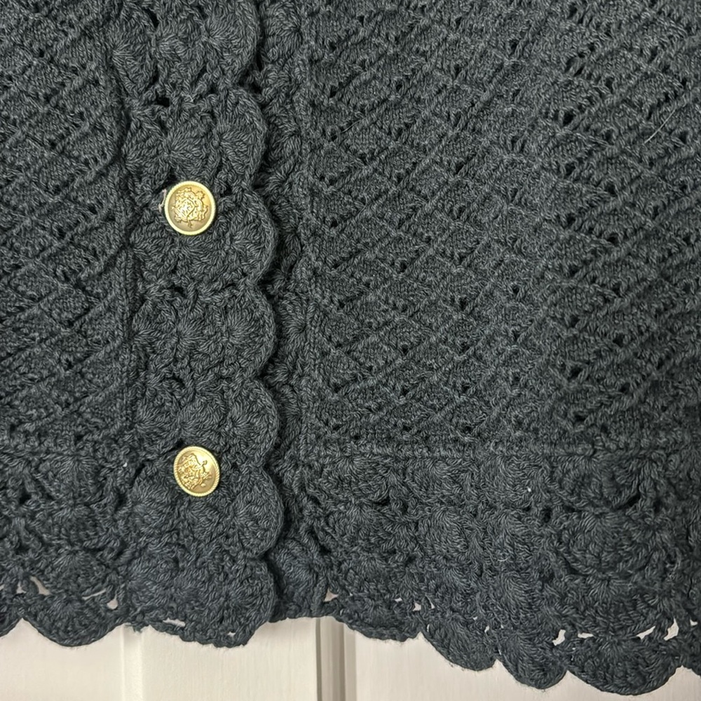J.Crew Collection Crochet cropped cardigan sweater BS948 - Picture 10 of 12